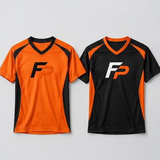 FyrePress logo concept on athletic jerseys & team uniforms