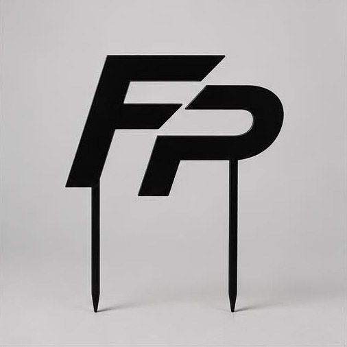 FyrePress logo concept on personalized cake toppers
